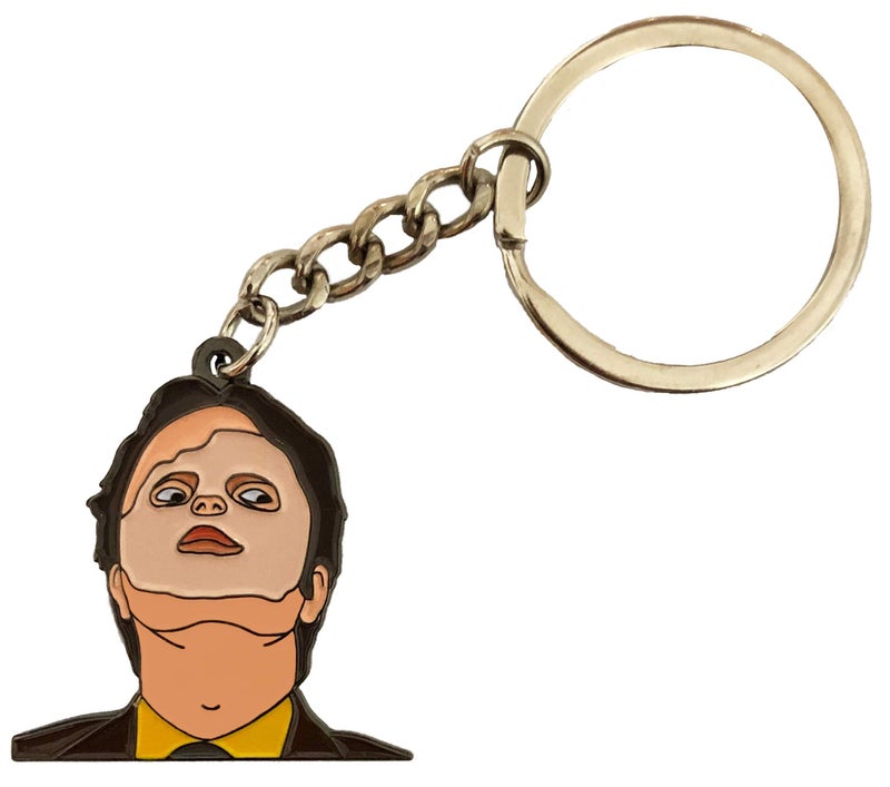 Balanced Co. Dwight Schrute Keychain (Are You Wearing a Wire?) - Image 1